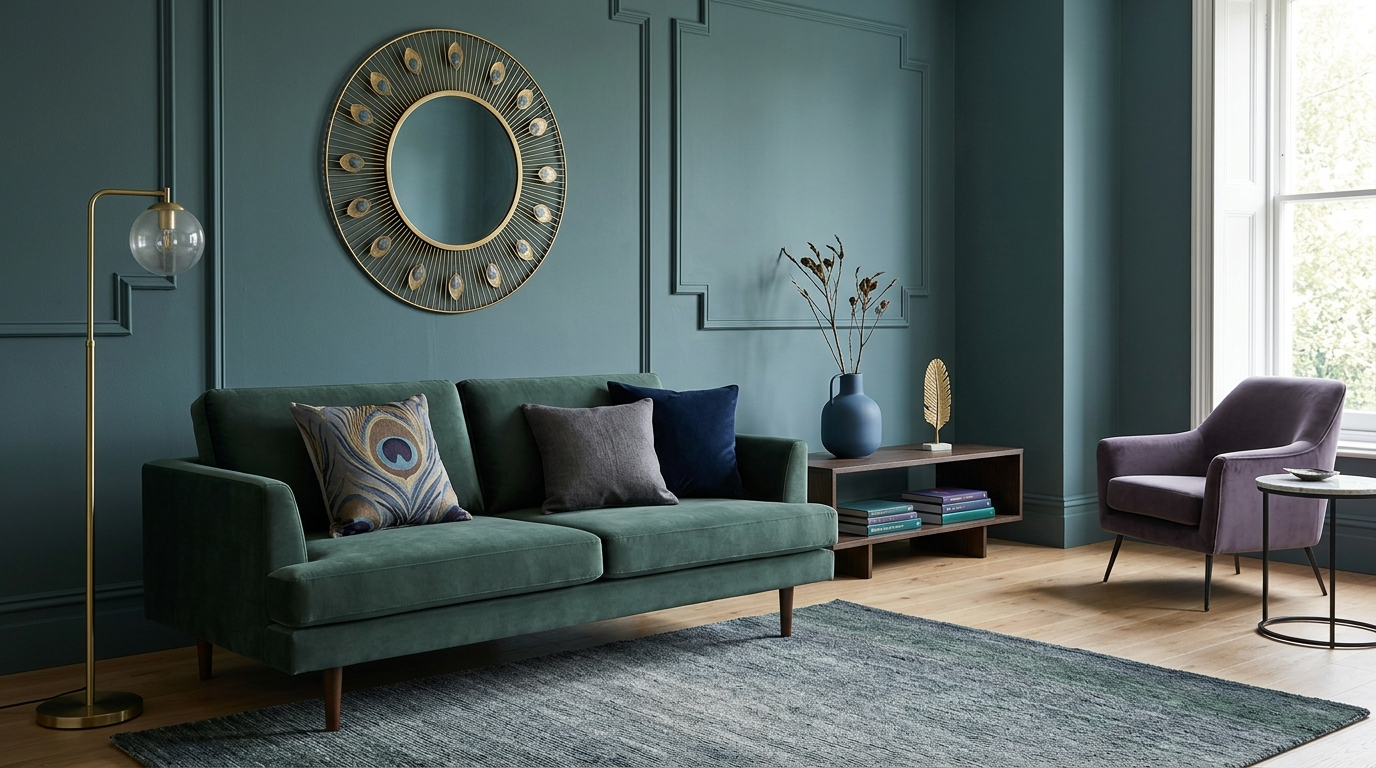 Add a small peacock motif detail as a finishing touch